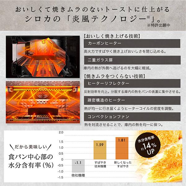 siroca ST-2D451(K) ブラック すばやきトースター (1400W)｜aprice｜04