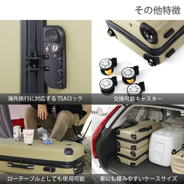 DOD 認定正規取引店 CC1-514 カーキ キャンパーノ・コロコーロ スーツケース(58L/TSAロック搭載)｜aprice｜06