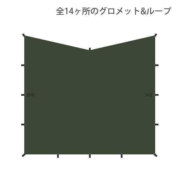 DOD タープ ヒレタープ TT5-669-KH dod アウトドア キャンプ エイテント用 ポリコットン 難燃｜aprice｜05