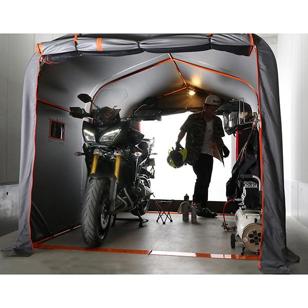 DOPPELGANGER 認定正規取引店 ドッペルギャンガー DCC538W-GY グレー・オレンジ バイクガレージ 2500 ワイド メーカー直送 日時指定不可 | ドッペルギャンガー