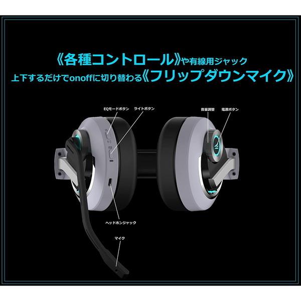 ゲーミングヘッドセット HK21C1 WizarD 2.4G&Bluetoothワイヤレス