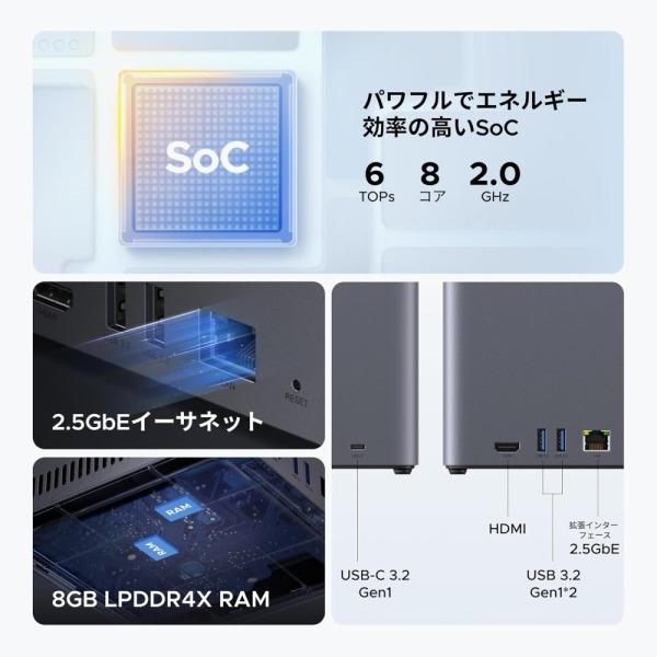 UGREEN UGREEN DH4300plus NASync NAS (4ベイ) : XPRICE Yahoo!店