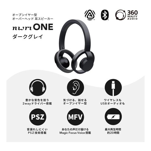 NTTソノリティ nwm ONE Dark Gray MBH001KA オープンイヤー型