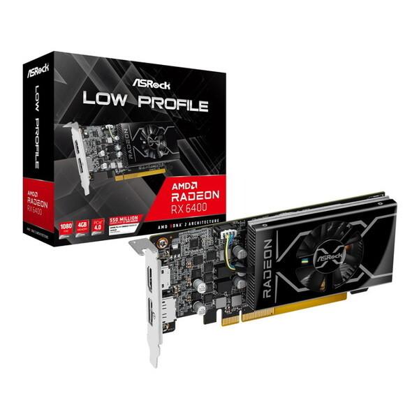 ASRock RX6400 LP 4G ブラック グラフィックボード : XPRICE Yahoo!店