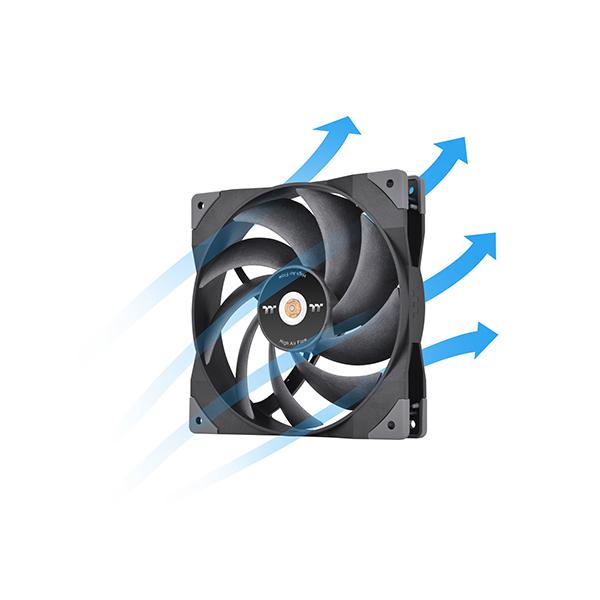 Thermaltake CL-F157-PL14BL-A ブラック SWAFAN GT14 PC Cooling Fan TT Premium Edition 1 Pack PCケースファン｜aprice｜14