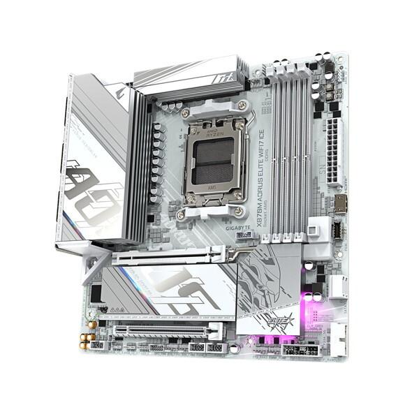 GIGABYTE X870M A ELITE WF7 ICE マザーボードの画像