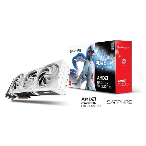 グラフィックボード・グラボ・ビデオカード Radeon RX9070XT VASTARMOR SUPER ALLOY SAPPHIRE SAPPHIRE PURERX9070XT16GB/11348-02-20G ホワイト