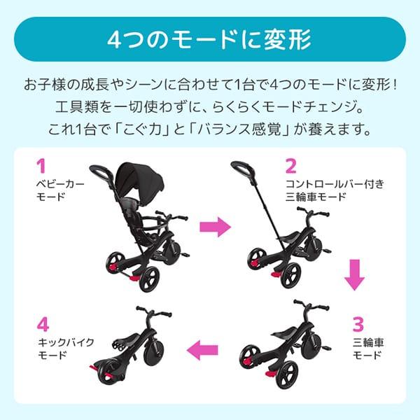 グロッバー エクスプローラー トライク 4in1 ベビーカー ブラック WLGB634120JPT 10か月〜5歳まで 保証期間：2年_4