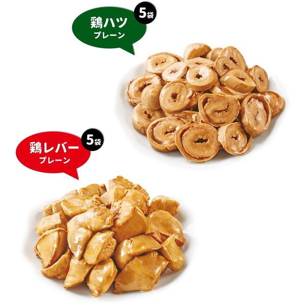いなばペットフード やわらか鶏レバー・鶏ハツ 10袋入り バラエティ