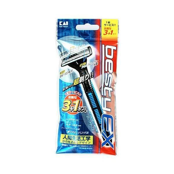 M's one ベスティーEX 3本入 貝印 貝印(株) ベスティーEX 首振り 3本入 男性用 使い捨てカミソリ(2