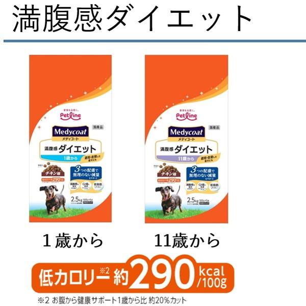 ペットライン メディコート 満腹感ダイエット 11歳から 2.5kg(500g×5