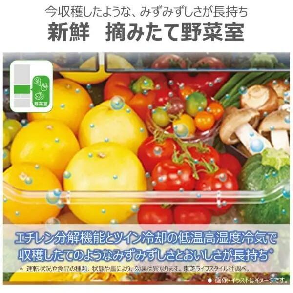 TOSHIBA 東芝 GR-Y600FH(EW) グランホワイト FHシリーズ 冷蔵庫 (601L