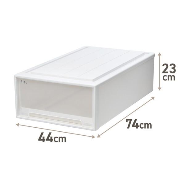 天馬(Tenma) フィッツケース 74-44M (箱仕様2個組) ホワイトクリア