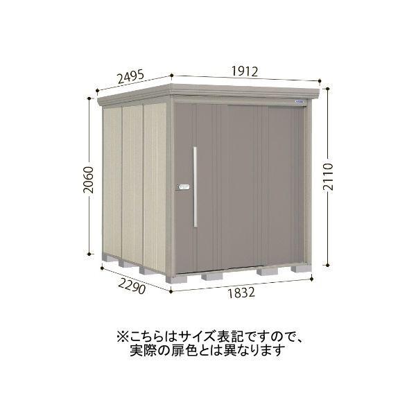 田窪工業所 ND-Z1822A 色:アイボリーブラック(A) ストックマン 中・大型物置 一般型/結露減少型 背面棚 メーカー直送_2