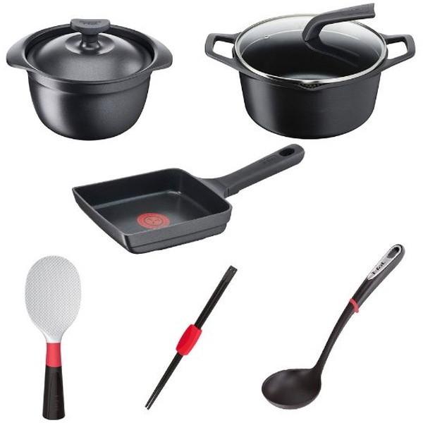 送料無料 ティファール T Fal 福袋 アロマおいしい調色セット Ih対応 マットブラック 6点セット 最終値下げ Zoetalentsolutions Com