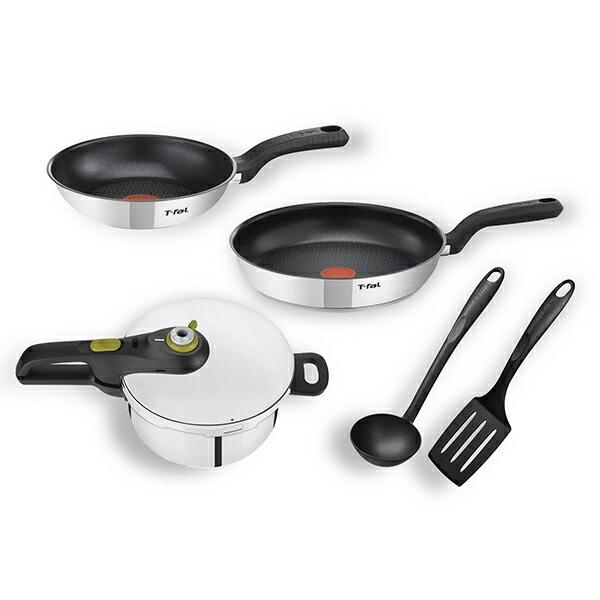T Fal 圧力鍋フライパンステンレスセット フライパン ティファール福箱 調理器具 Premoa 店 通販