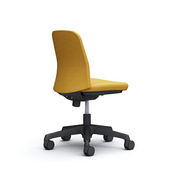 【新品未使用】 オカムラ CD13CR FXW7 イエロー Lives Entry Chair オフィスチェア 肘無し 5本脚(コンパクトタイプ) ブラックボディ ウレタンキャスタータイプ