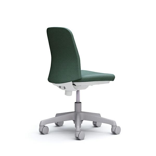 特選品 オカムラ CD13EW FXW5 ダークグリーン Lives Entry Chair オフィスチェア 肘無し 5本脚(コンパクトタイプ) ホワイトボディ ウレタンキャスタータイプ