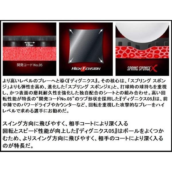 バタフライ 卓球 ラバー ディグニクス05 レッド 赤 1.9 Butterfly 