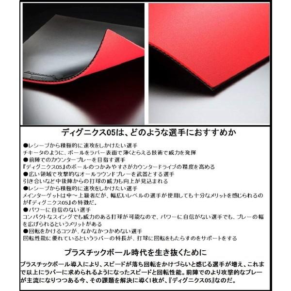 バタフライ（Butterfly） 卓球 ラバー ディグニクス05 ブラック 黒 2.1