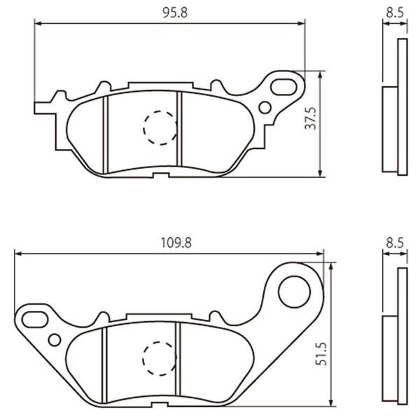 DAYTONA（デイトナ） D95949 赤パッド(セミメタルパッド) NMAX155(17