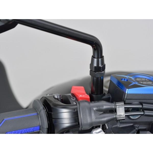 m.t 専用TAM 黒 DAYTONA（バイク用品） デイトナ D99784 衝撃緩衝装置付きミラー