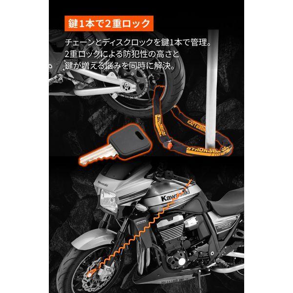 DAYTONA（デイトナ） バイク用 チェーンロック + ディスクロック 鍵1本