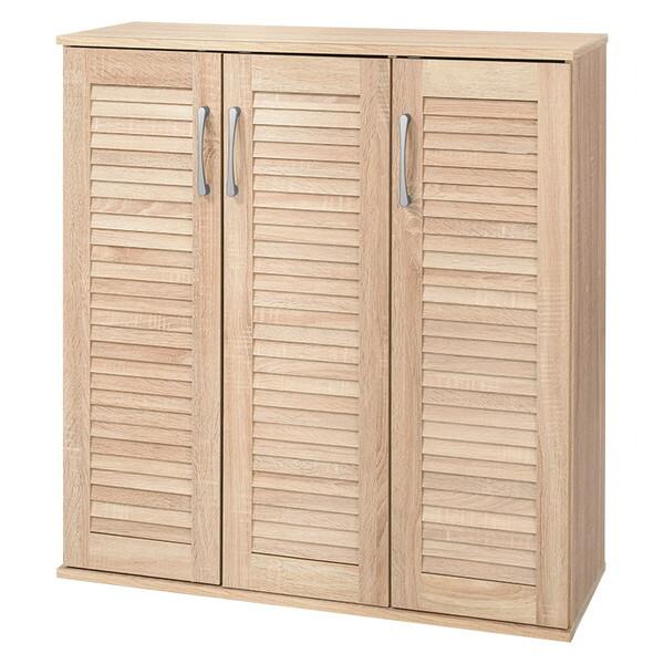 HAGiHARA（萩原） RSR-1701NA ルーバーシューズラック(ナチュラル