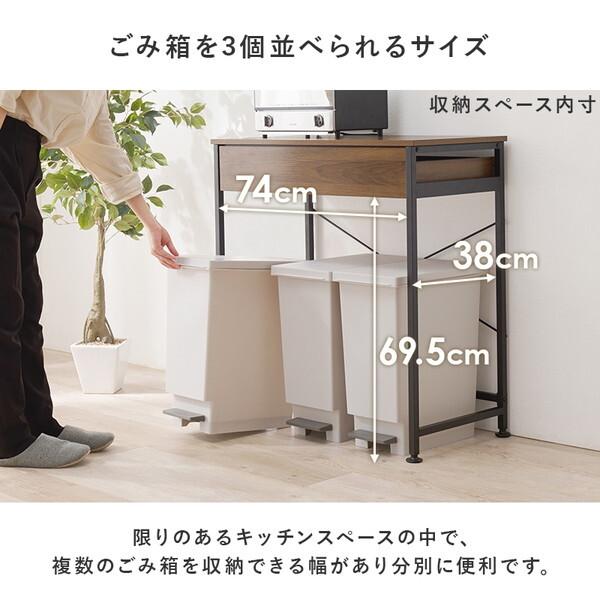 HAGiHARA（萩原） KR-3771NW ごみ箱上ラック ナチュラル メーカー直送