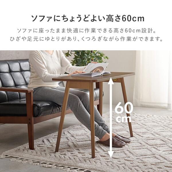 未使用品　萩原　アンティーク調　横幅35㎝　奥行33㎝　高さ54.5㎝ HAGiHARA（萩原） MT-6385-NA ナチュラル 折れ脚テーブル メーカー直送