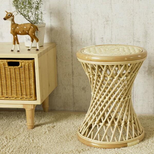 Rattan World C4141N スツール ナチュラル ラタン メーカー直送