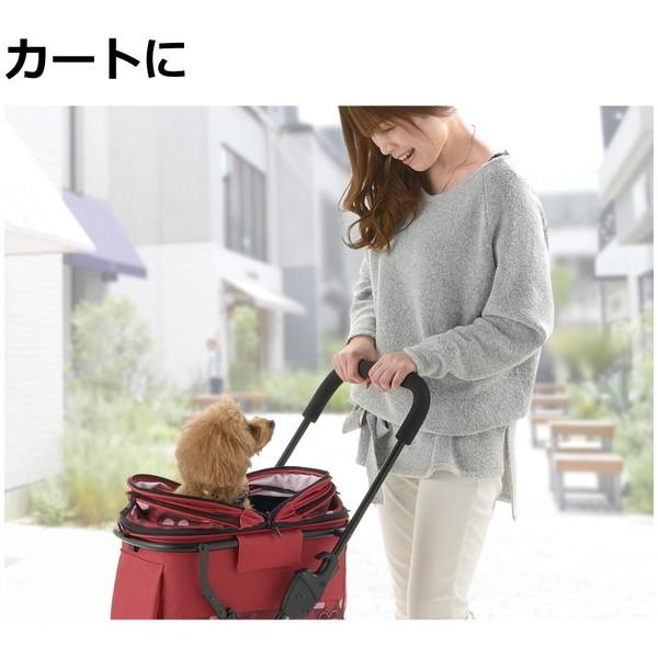 リッチェル 犬 カート ペットカート ミニモ レッド 分離式 超