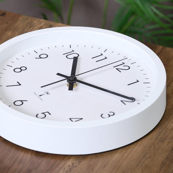不二貿易（Fuji Boeki） 70476 電波掛時計 シンプル 25cm WH ホワイト