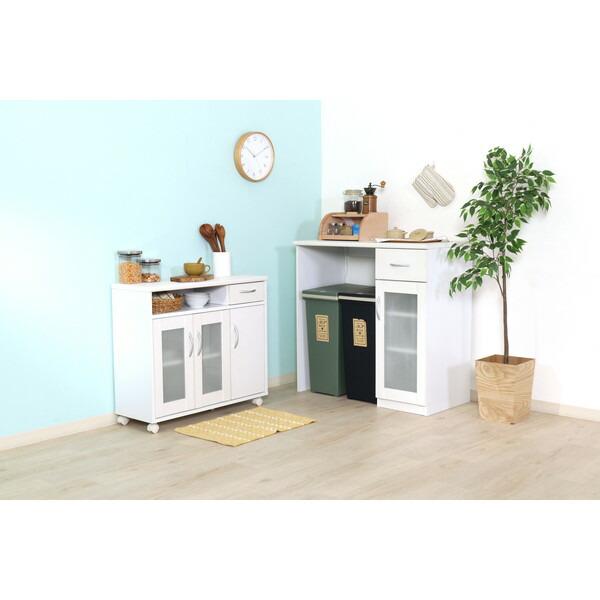 キッチンカウンター 幅80 キッチン 収納 キャスター付き ホワイト ナチュラル 楽天市場】キッチンカウンター キャスター付き 幅80cm 間仕切り