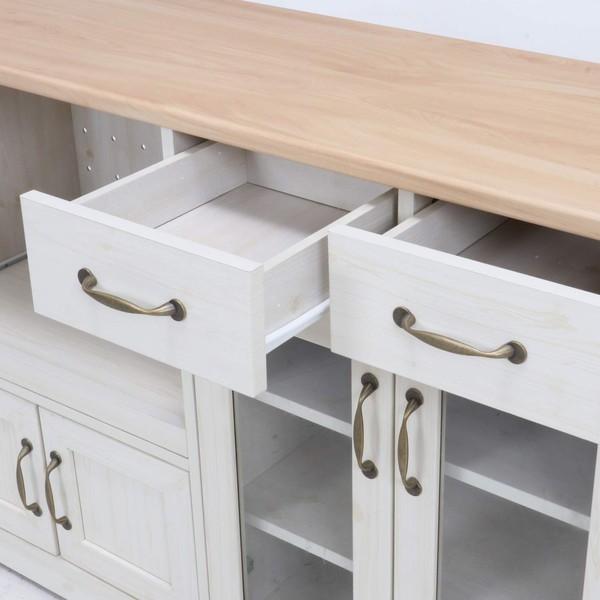 不二貿易 97955 キッチンカウンター 120幅 NA×WH メーカー直送