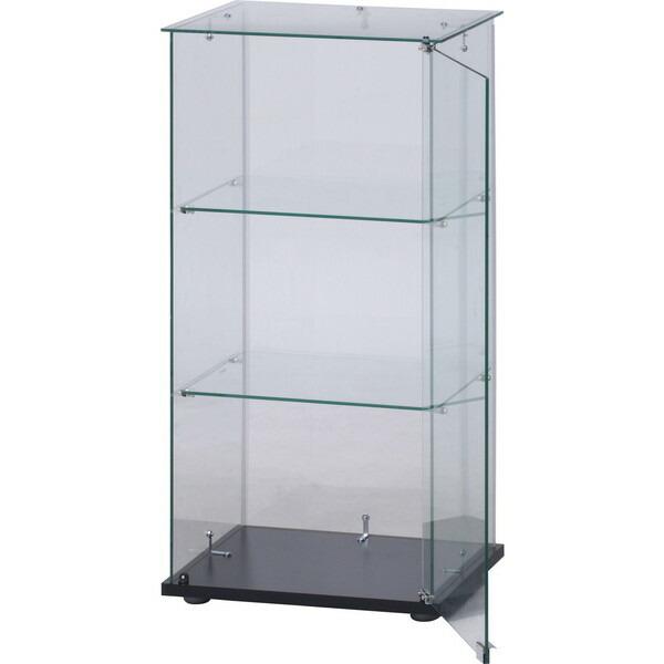 ガラスケース ハイタイプ ガラスショーケース ステージ付き ホワイト 幅90cm 高さ