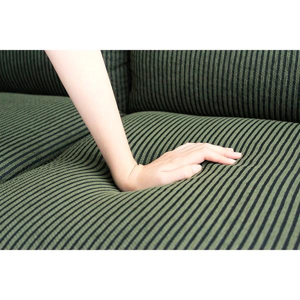 ザ　ジョンソンストア　3人掛けソファ　羽毛　モスグリーン　カーキ　オットマン付き 東馬（Tohma） ソファ 3人掛け モスグリーン 緑系 コーデュロイ