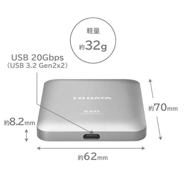 I-O DATA（アイ・オー・データ機器） IODATA SSMG-UWC1B USB 20Gbps