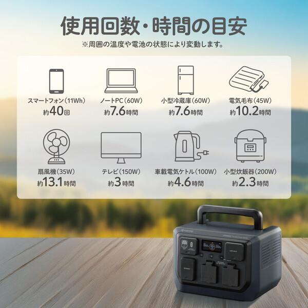 KYOCERA（京セラ） ポータブル電源 DPSN610 512Wh/600W リチウムイオン