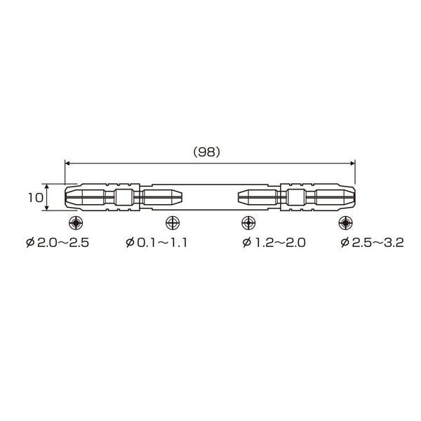 ANEX（兼古製作所） ピンバイス両頭式 0.1〜3.2mm(丸軸径) No.97｜aprice｜02