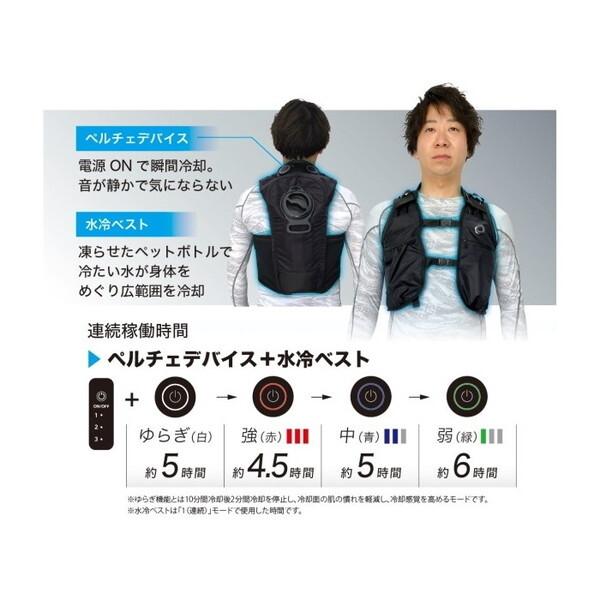 福徳産業 #7300 黒 RSCAHハイブリッドクールベスト バッテリー付