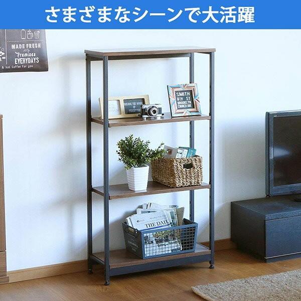 IRIS OHYAMA（アイリスオーヤマ） スチールウッドラック 4段 幅62cm