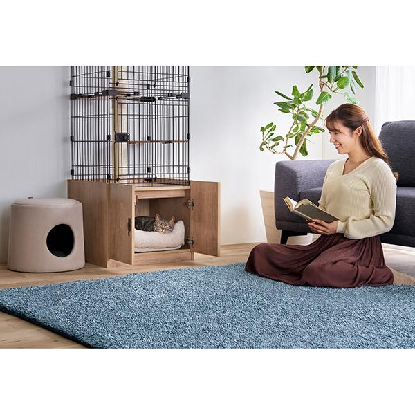 猫 PKC-600 アイリスオーヤマ 爪とぎ おしゃれ キャットケージ 隠れ家キャットケージ スリム 猫 ケージ ペット用品 | IRIS OHYAMA | 07