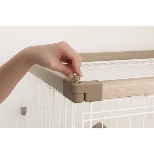 アイリスオーヤマ PWCR-963V ライトナチュラル ウッディキャットケージ (3段) メーカー直送 ペット用品