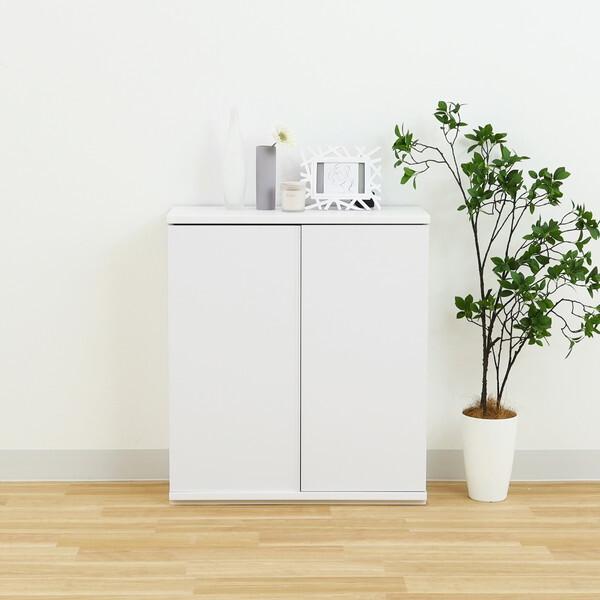 白井産業 PTS-8575D WH カウンター下ラックピタシエ 開き戸タイプ幅