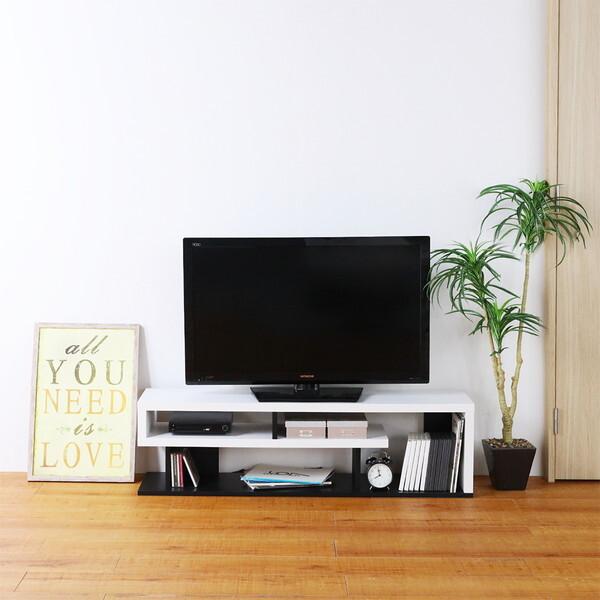 白井産業 VRD-3512 WH ツートンカラーのテレビ台 ヴォルデバ ホワイト