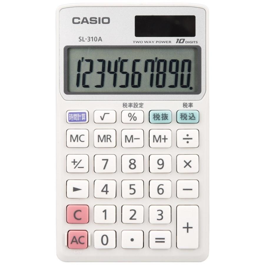 CASIO（カシオ） 電卓 10桁 手帳型 SL-310A-N ポータブル電卓 早打ち
