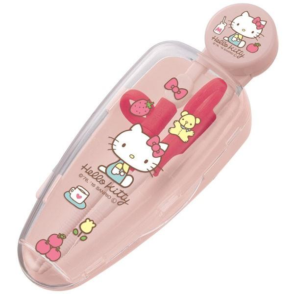 【レア】　ハローキティ　ハイビスカス　アクセサリートレー　箸置き スケーター DX トレーニング箸 14cm ケース付 練習箸 子供用 ハロー
