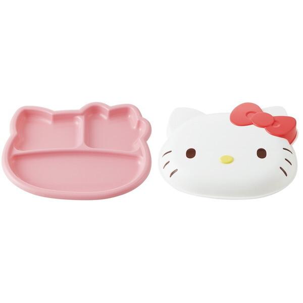 スケーター LUPD2 キティ おやつタイム 立体 ランチプレート 蓋つき