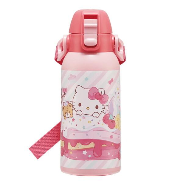 サンリオ ハロー キティ 水筒 600ml スケーター STCH6 ハローキティ Fancy Snacks Sweets 水筒 子供用 直